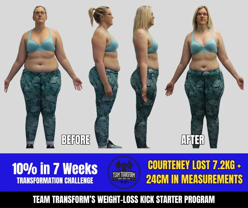 Courteney Lost 7.2kg + 24cm