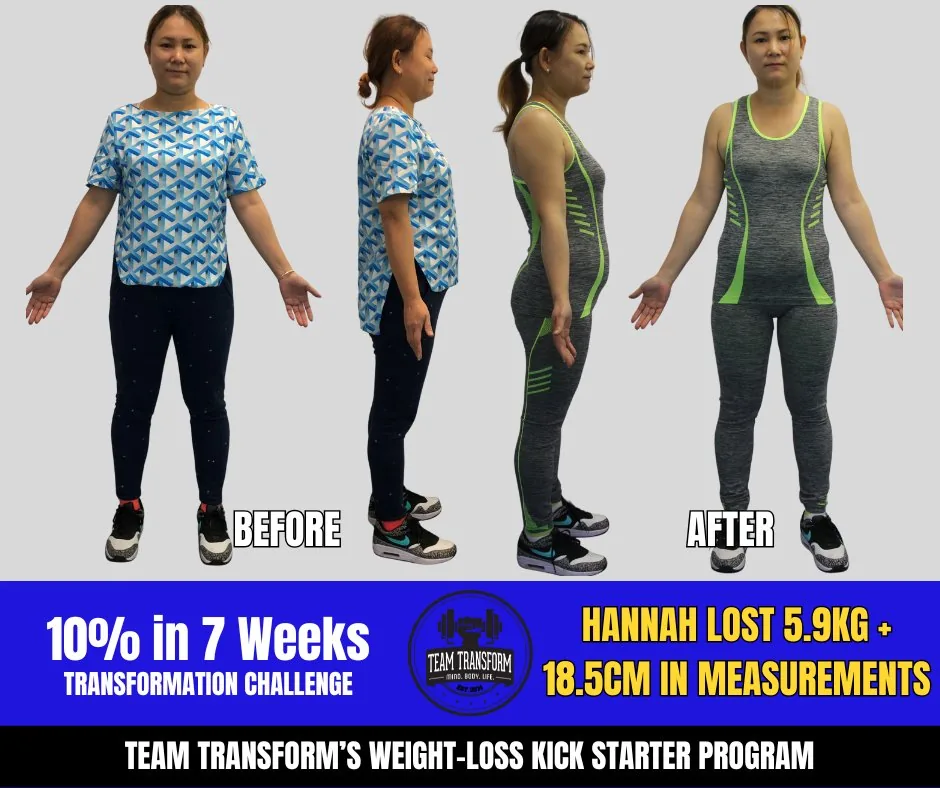 Hannah Lost 5.9kg + 18.5cm