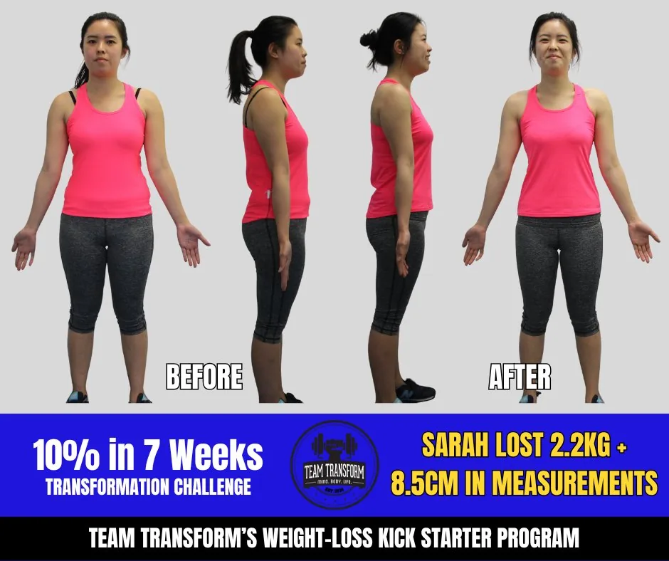 Sarah Lost 2.2kg + 8.5cm