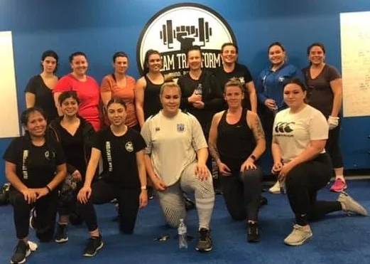 Team Transform class inside the gym