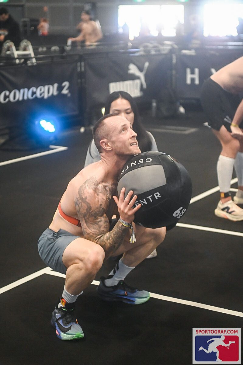 Andrew Potter wall balls HYROX Sydney 2026