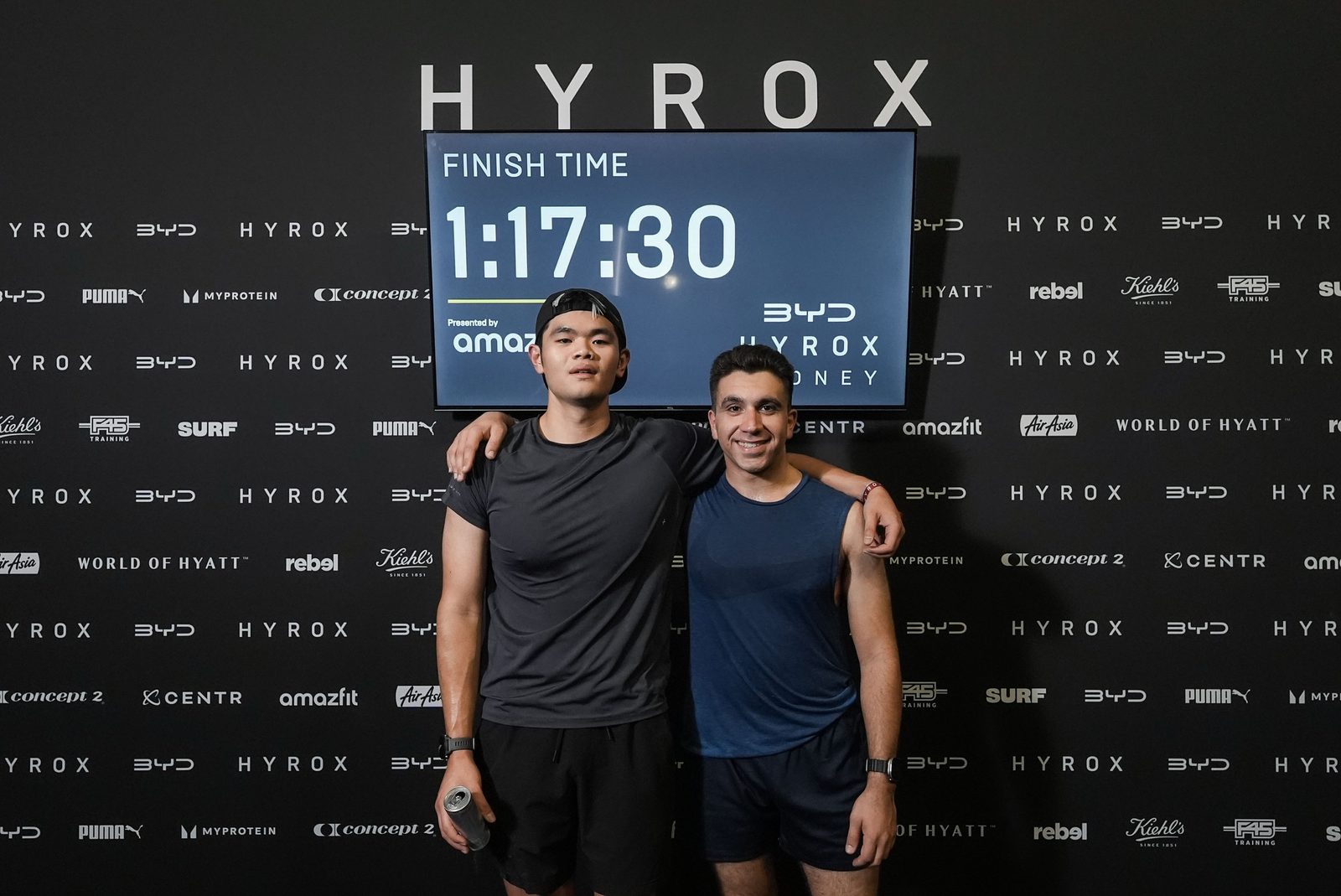 Dylan Yuan and Joseph Dib HYROX Sydney 2026 doubles finish 1:17:30