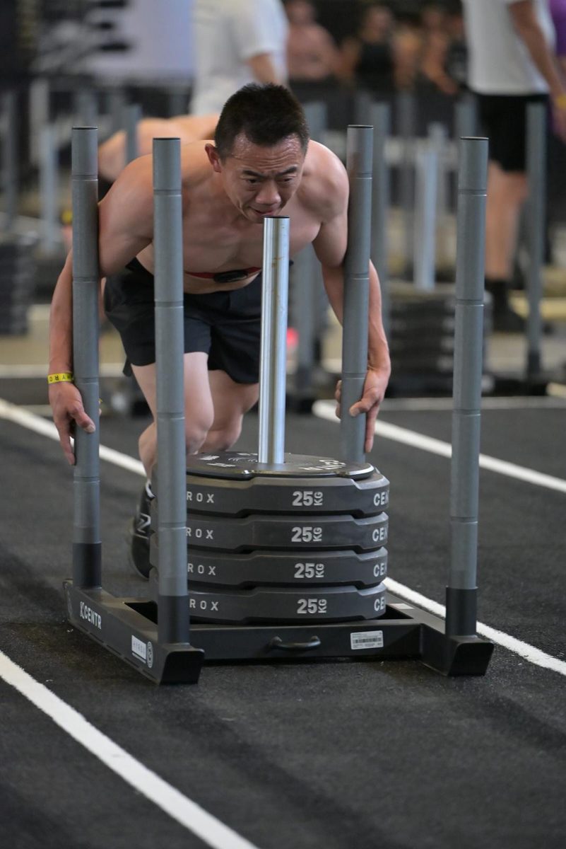 Hai Nguyen sled push HYROX Sydney 2026