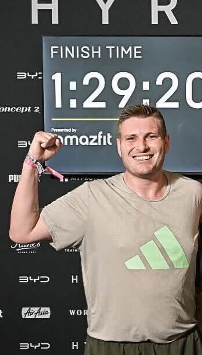 Harrison Turner finish time 1:29:20 HYROX Sydney 2026
